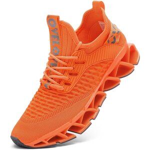 Women's All Orange Running Walking Blade Sport  Tennis Athletic Sneakers Shoes